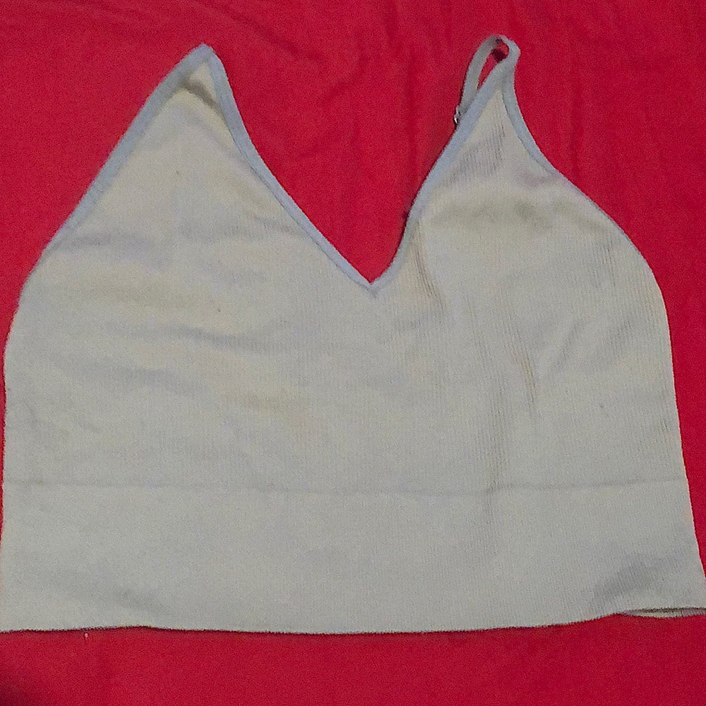 A turquoise crop top comfortable for bed